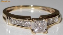 Inel aur montura superba .57ct BRILIANTE si PRINCESS foto