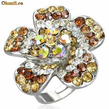 Inel fashion zirconiu marime libera - cod 323 foto