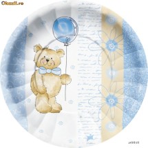 Set de 10 Farfurii  botez 18cm foto
