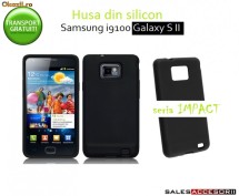 HUSA SILICON NEAGRA + FOLIE CADOU SAMSUNG I9100 GALAXY S2 SII - TRANSPORT GRATUIT foto