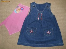 rochita blugi fetite MOTHERCARE 6/9 luni si baticut foto