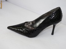 Pantofi negri ,de gala,toc inalt - (CHIARA 8815-8 black ) 40% REDUCERE foto
