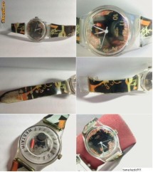 ceas gen swatch - unisex - sport - trasnparent foto