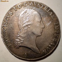 C.335 AUSTRIA FRANZ I THALER 1821 A XF/AUNC ARGINT 28,12g foto