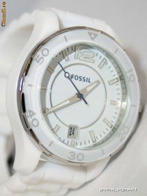 IN STOC - Ceas dama Fossil CE1034 ceramic alb, ORIGINAL, nou cu eticheta in cutie, pret magazin 170euro, usor de purtat la orice ocazie si tinuta foto
