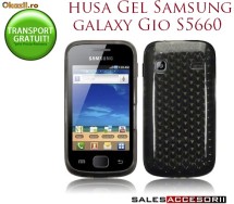 OFERTA! HUSA DARK GREY NEAGRA GEL - SILICON SAMSUNG S5660 GALAXY GIO - TRANSPORT GRATUIT foto