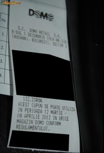 Cupon Voucher Reducere DOMO de 133.23RON foto