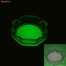 Scrumiera fosforescenta glow in the dark, se reincarca si lumineaza 8 h in intuneric foto