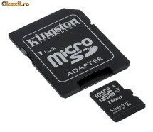 Card  Kingston Micro SD 16 GB  + adaptor foto