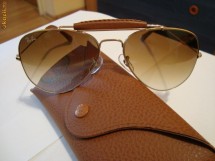 ochelari de soare RAY BAN aviator 3025 model cu PIELE leather ,  NOI ORIGINALI ORIGINAL foto