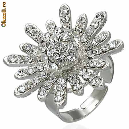 Inel fashion zirconiumarime libera - cod 311 foto mare