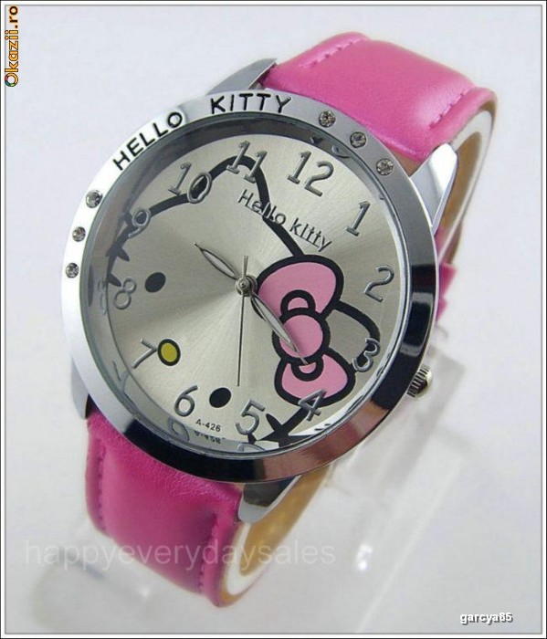 Ceas Hello Kitty Diferite Culori si Modele DOAR 25 LEI foto mare