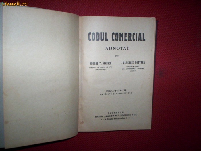 Codul comercial adnotat(editia a 2-a)-Ionescu/Nottara foto mare