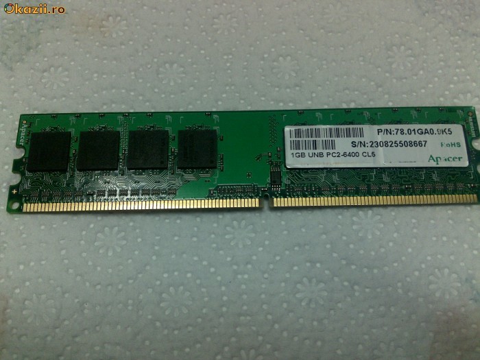 Memorie DDR2, 1GB, 800 Mhz. Apacer foto mare