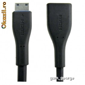 CABLU MINIHDMI MINI HDMI ADAPTOR DVD,MINIDVD,LAPTOP,PROIECTOR,TABLETA, NOTEBOOK, PC, CAMERA DIGITALA, CAMERA FOTO-VIDEO CA156 NOKIA foto mare