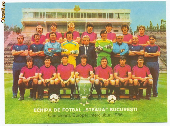 Vedere - STEAUA - campioana Europei 1986 - cu autografe foto mare