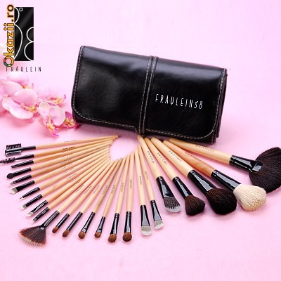 Set Trusa 24 Pensule Profesionale Machiaj Par Natural + Cadou !!! foto mare