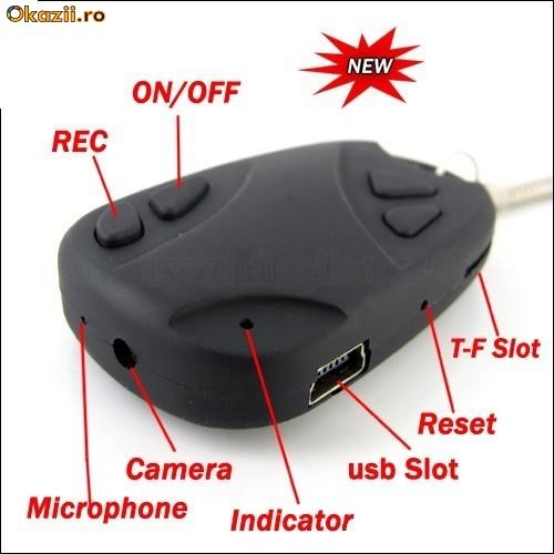 CAMERA SPY VIDEO 720X480, FOTO in Telecomanda Auto BRELOC SPION foto mare