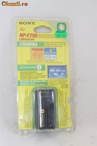 ACUMULATOR ORIGINAL GARANTAT SONY NP-F750 , NP-F970, NP-F770 foto mare