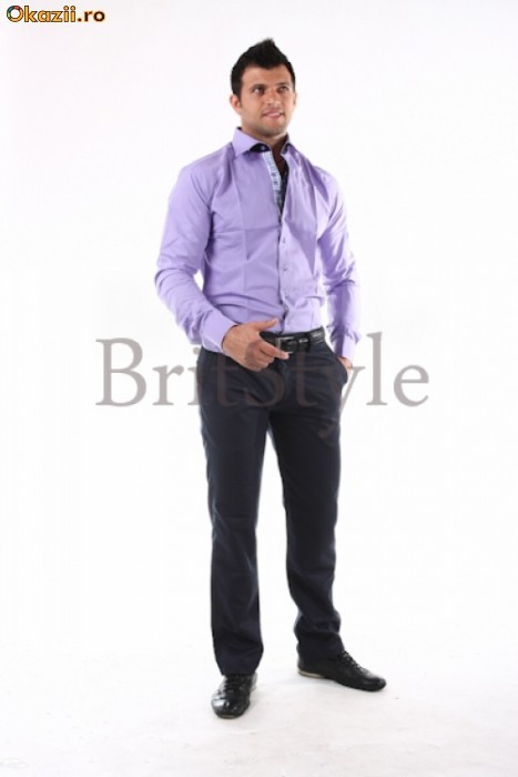 Pantaloni + Camasa barbati Casual ShiQ 2 [Cod: FDC+P002] foto mare