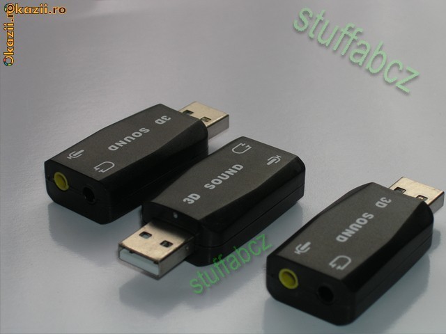 Placa de sunet  (5.1 virtual ) 3d surround - USB 2.0 foto mare