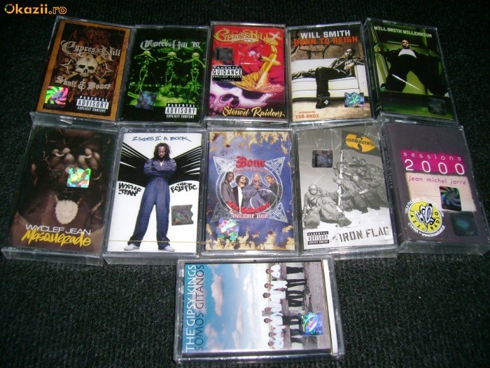 11 casete audio sigilate Cypress Hill,Will Smith,Wyclef  Jean,etc...35 lei toate foto mare