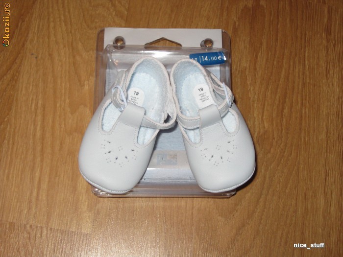 Pantofiori bebe NOI din PIELE foto mare
