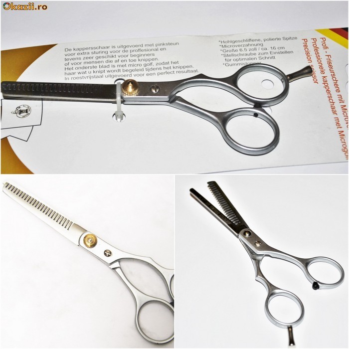 Pret mokazie ,Foarfece tuns si filat, profesional,nou,Made GERMANY,f672 foto mare