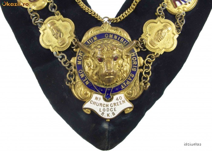 Colan masonic RAOB - aprox. 1900 - deosebit foto mare