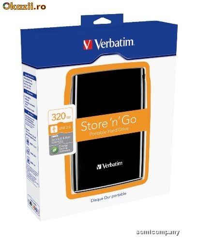 HDD EXTERN VERBATIM 2,5" 320GB BLACK foto mare