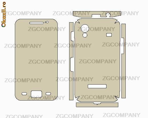 SAMSUNG S5830 GALAXY ACE,Folie Skinz ,profesionala,protectie,invizibila,full body,carcasa,ecran,laterale,spate,folie telefon,tableta foto mare