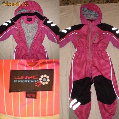 COSTUM DE SKI COPII WAVE -ski schi snowboard iarna munte trekking hiking outdoor running salomon the north face foto mare