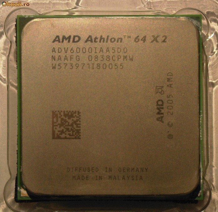 Procesor AMD Athlon 64 X2 6000+ 3.1GHz Brisbane Skt AM2 complet foto mare