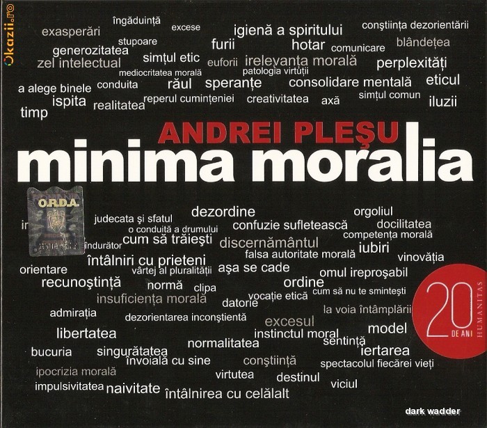 AUDIOBOOK MINIMA MORALIA de ANDREI PLESU in interpretarea autorului - ORIGINAL (Transport gratuit la plata in avans) foto mare