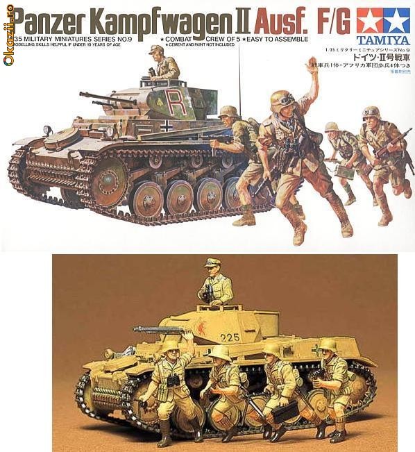 + Macheta 1/35 Tamiya 35009 - Panzer II with german infantry + foto mare
