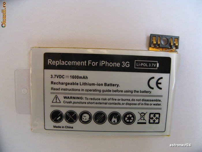 Baterie Apple iPhone 3G Originala 1600 Mah foto mare