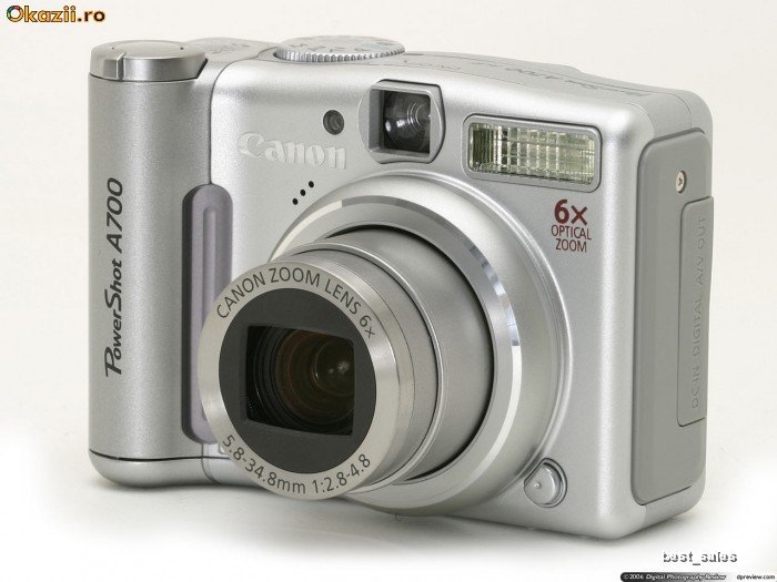 Aparat Foto Digital semi-profesional Canon PowerShot A700 Pachet Full + 3 Accesorii Cadou ! Accept si schimburi ! - cel mai mic pret garantat foto mare