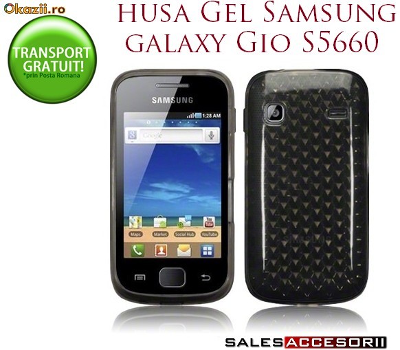 OFERTA! HUSA DARK GREY NEAGRA GEL - SILICON SAMSUNG S5660 GALAXY GIO - TRANSPORT GRATUIT foto mare