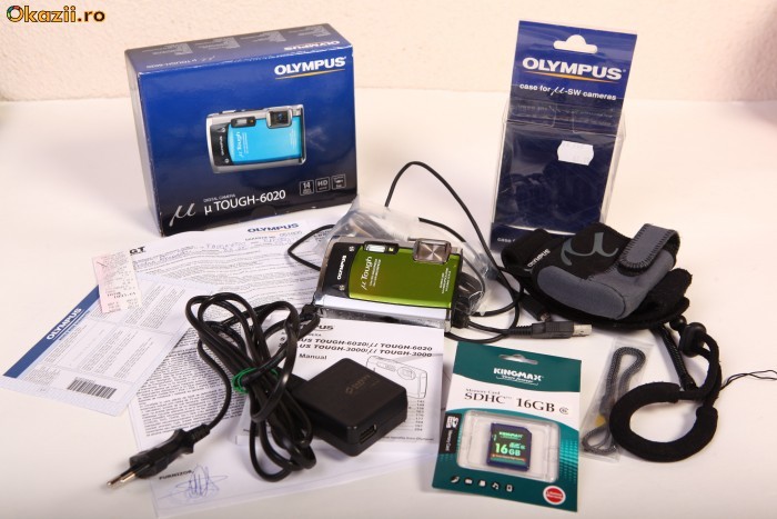 Olympus Mju Tough 6020 Subacvatic, rezistent la socuri si inghet + accesorii si GARANTIE foto mare