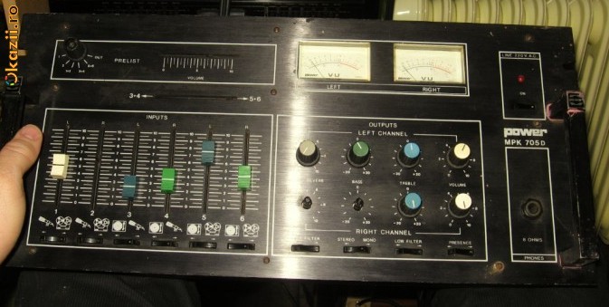 Consola mixer DJ Power MPK 705 D  made France foto mare