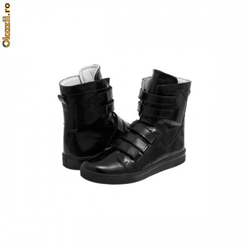 Ghete din piele Alessandro Biaggio - negru [Cod: ABA029_G3] foto mare
