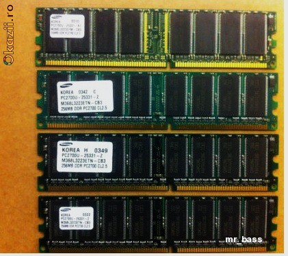 kitt 4x256Mb (1GB)  DDR1 pret imbatabil foto mare
