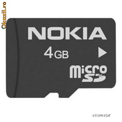 MEMORIE MICRO SD 4 GB MU-41 ORIGINAL NOKIA. foto mare