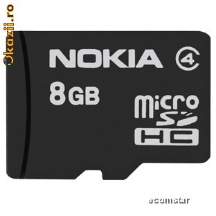 MEMORIE MICRO SD/HC 4 GB MU-43 ORIGINAL NOKIA. foto mare