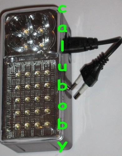 LAMPA 24 LED URI CU ACULATOR INTERN SI ALIMENTARE 220V foto mare