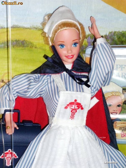 Civil War Nurse Barbie 1995 - editie colectie American Stories foto mare
