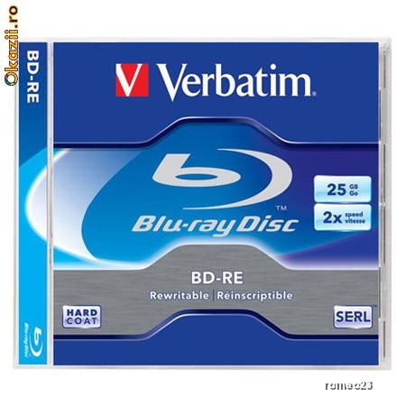 Blu-Ray Disc Rewritable Verbatim 2x 25GB foto mare