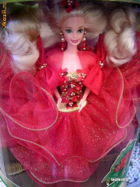 Happy Holidays Barbie 1993 - editie de sarbatori, cutie imensa foto mare