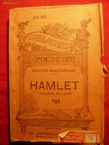 W. Shakespeare - HAMLET - cca. 1928 foto